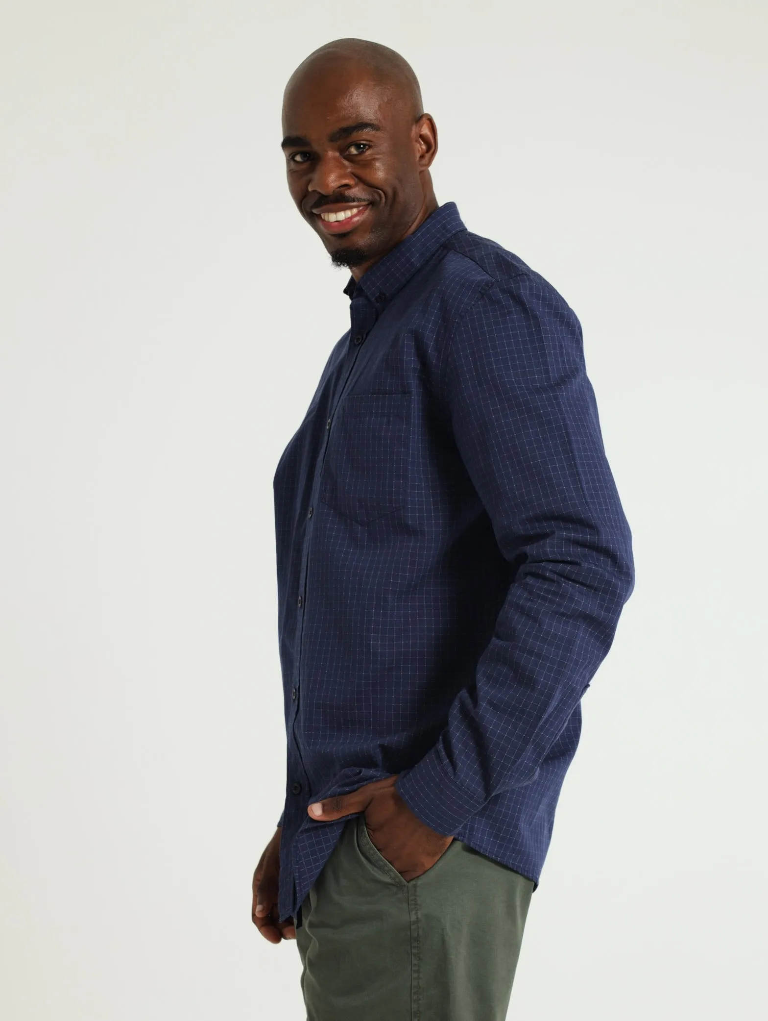 Graph Check Shirt - Navy sold by Edgars product image thumbnail 2