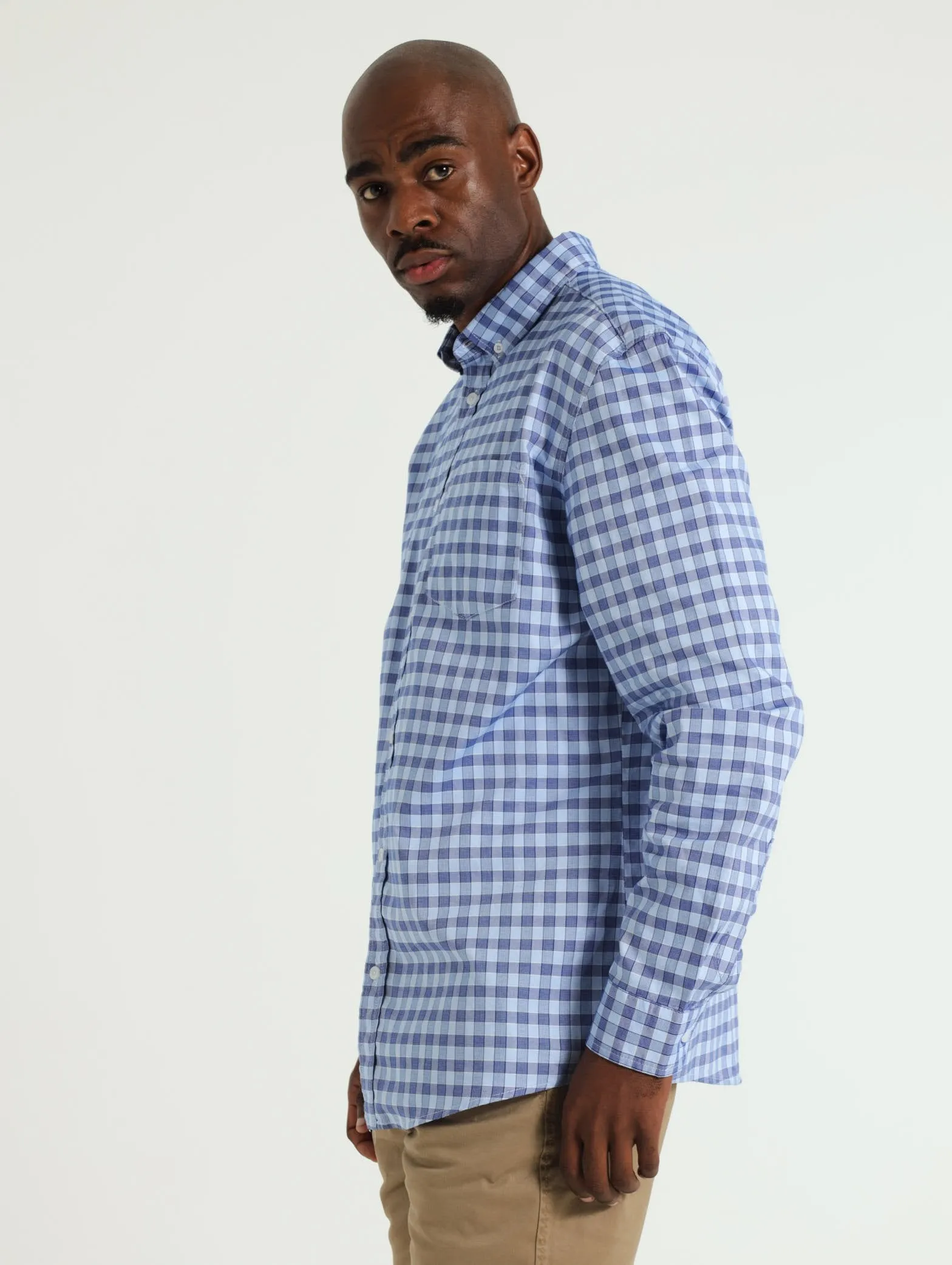 Medium Check Shirt - Blue sold by Edgars product image thumbnail 3