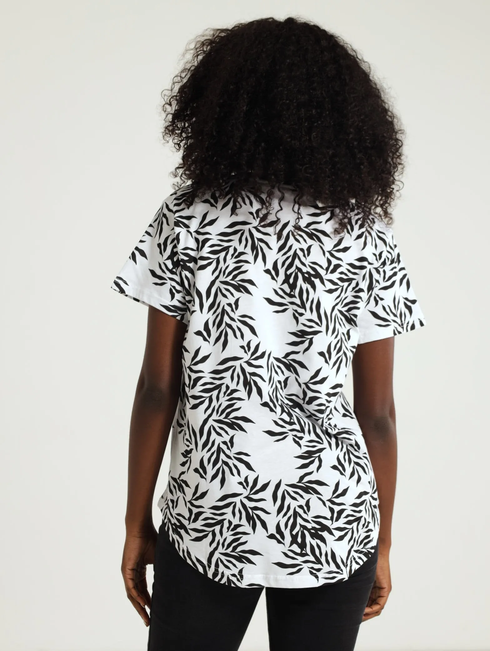 Cotton Crew Tee - White/Black sold by Edgars product image thumbnail 3