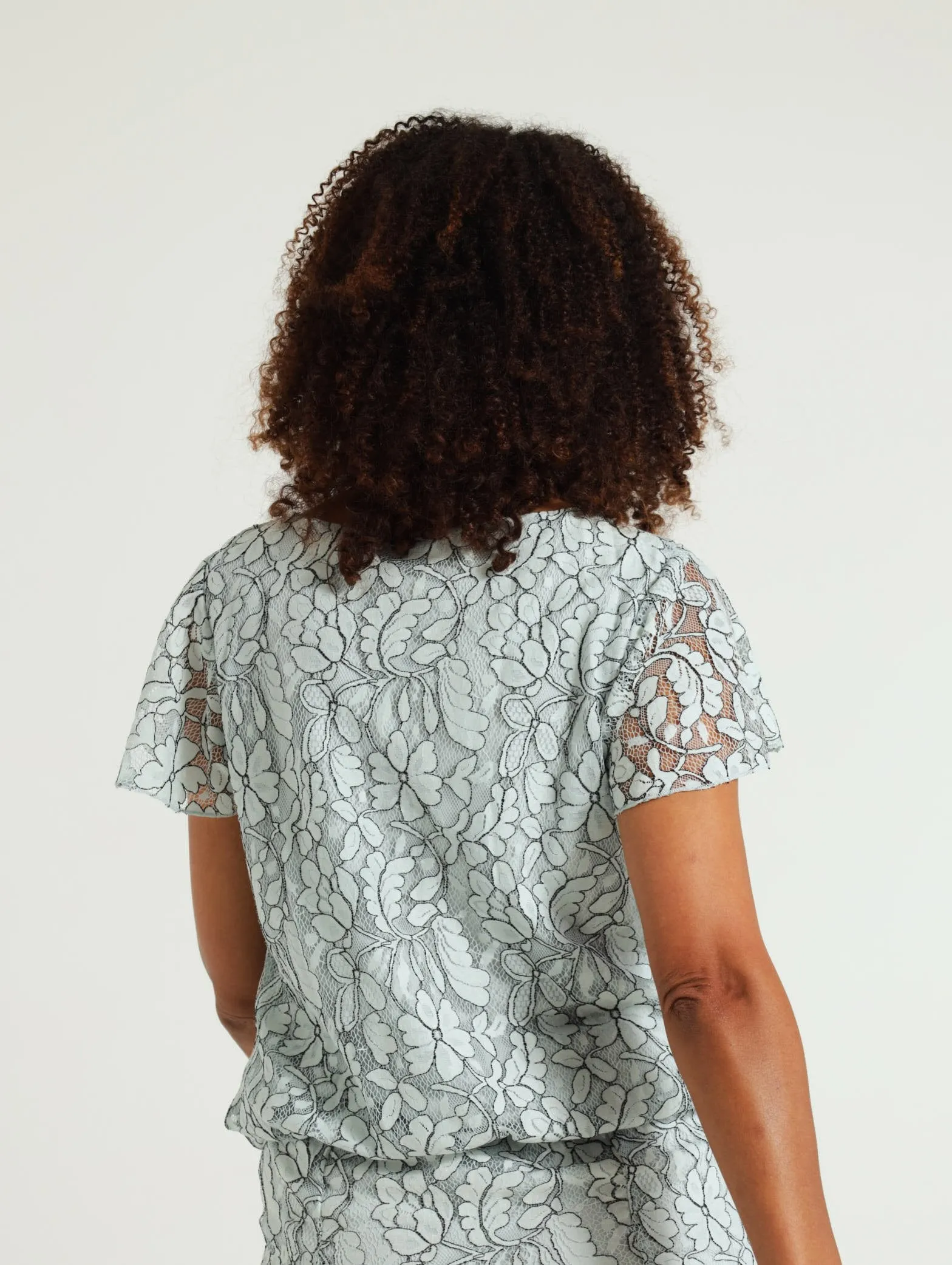 Lace Bubble Top - Light Blue sold by Edgars product image thumbnail 3