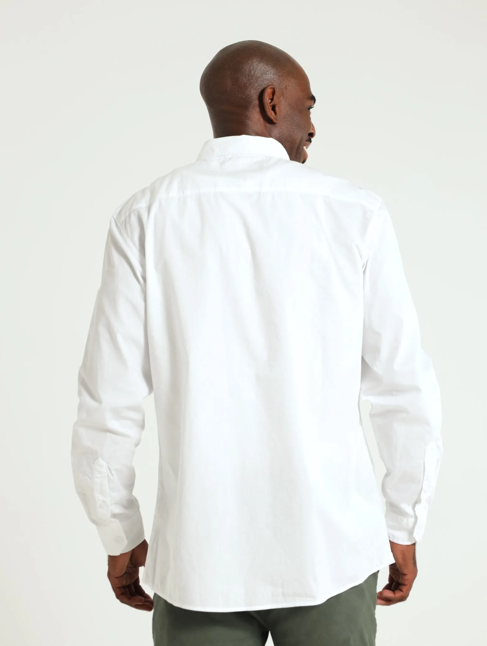 Long Sleeve Plain Poplin Shirt - White sold by Edgars product image thumbnail 3