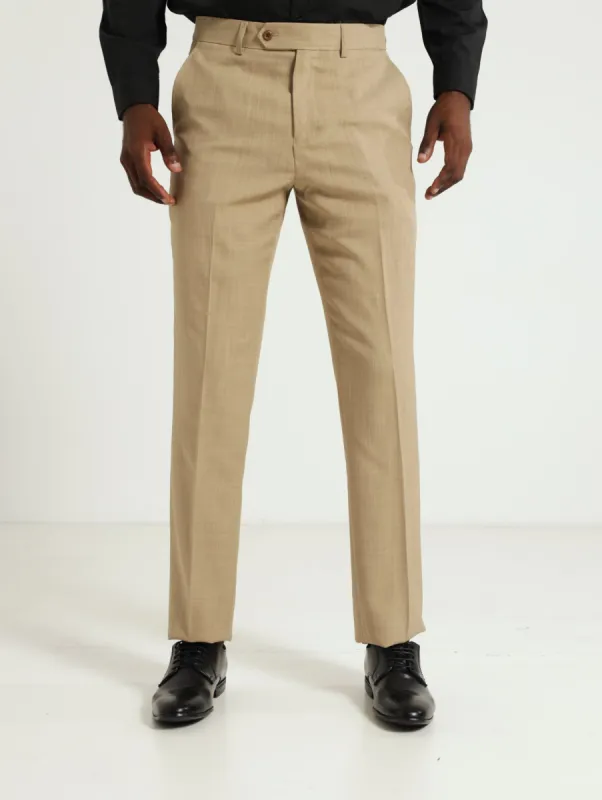 Regualar Essential Suit Trouser - Tan sold by Edgars