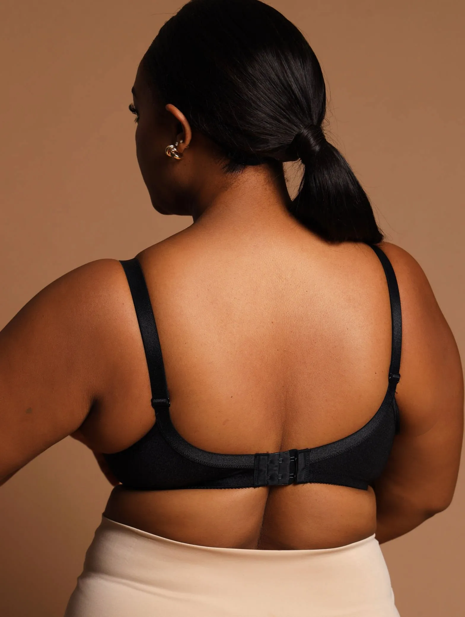 2 Pack Shiny Panel Cup Bra - Mocha/Black sold by Edgars product image thumbnail 2