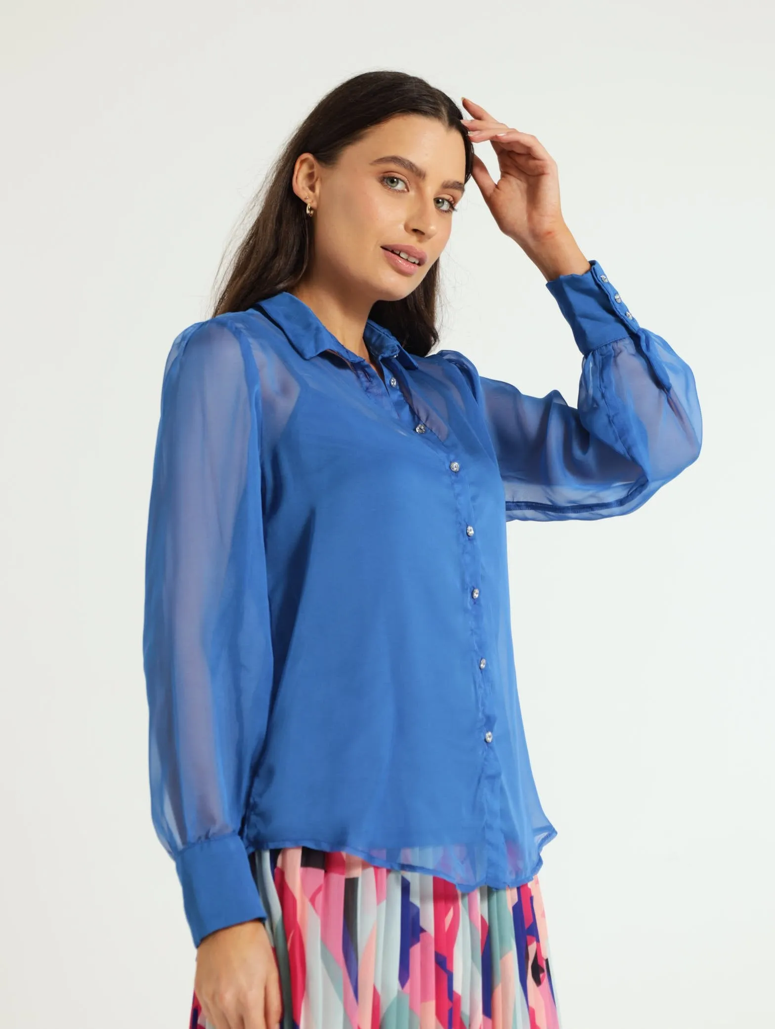 Organza Shirt - Cobalt sold by Edgars product image thumbnail 2