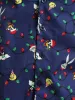 Unisex Looney Tunes Button Through Top - Navy sold by Edgars