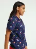 Unisex Looney Tunes Button Through Top - Navy sold by Edgars
