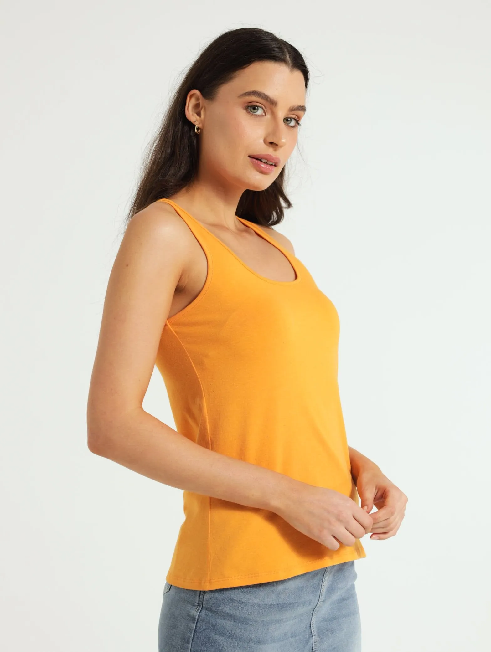 Scoop Neck Stretch Tank Top - Light Orange sold by Edgars product image thumbnail 2