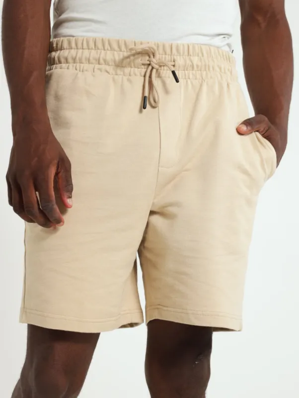 Fleece Pull On Shorts - Stone sold by Edgars