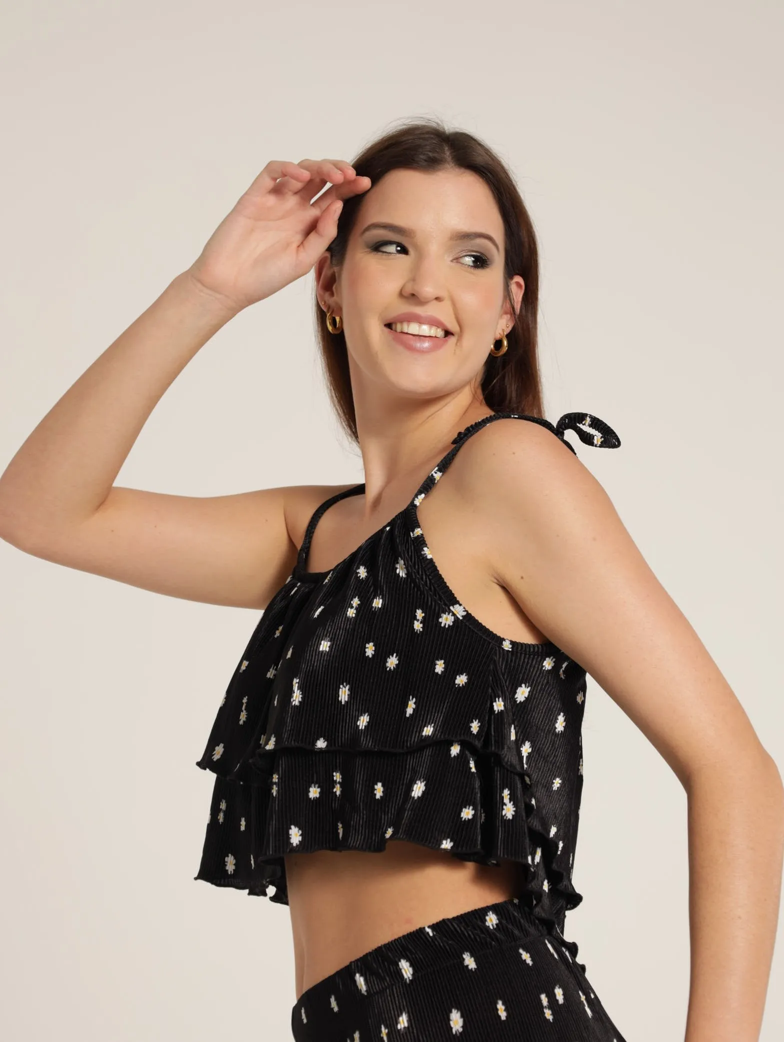 Daisy Plisse Top - Black sold by Edgars product image thumbnail 3