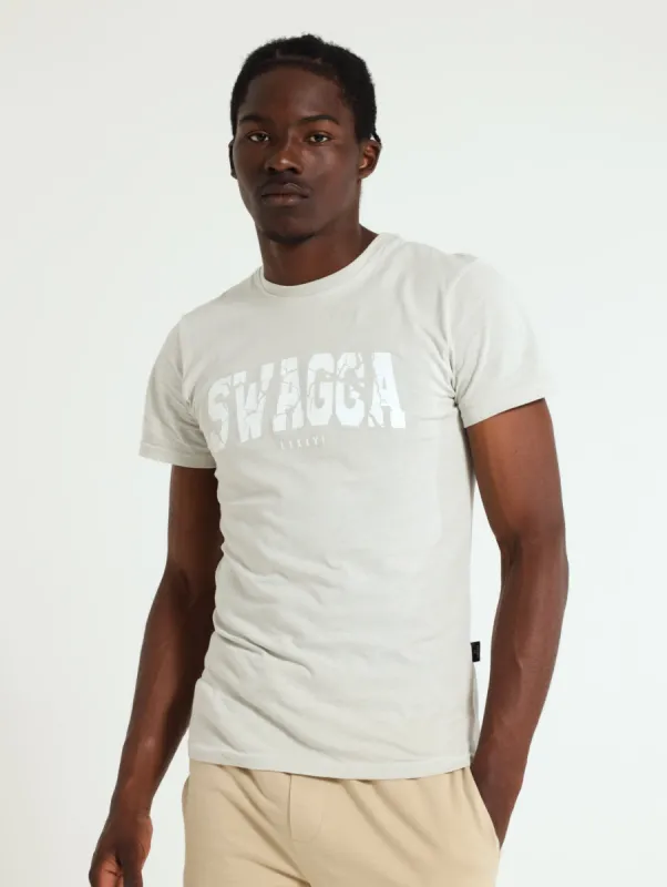 Basic Print Tee - Light Grey sold by Edgars 
