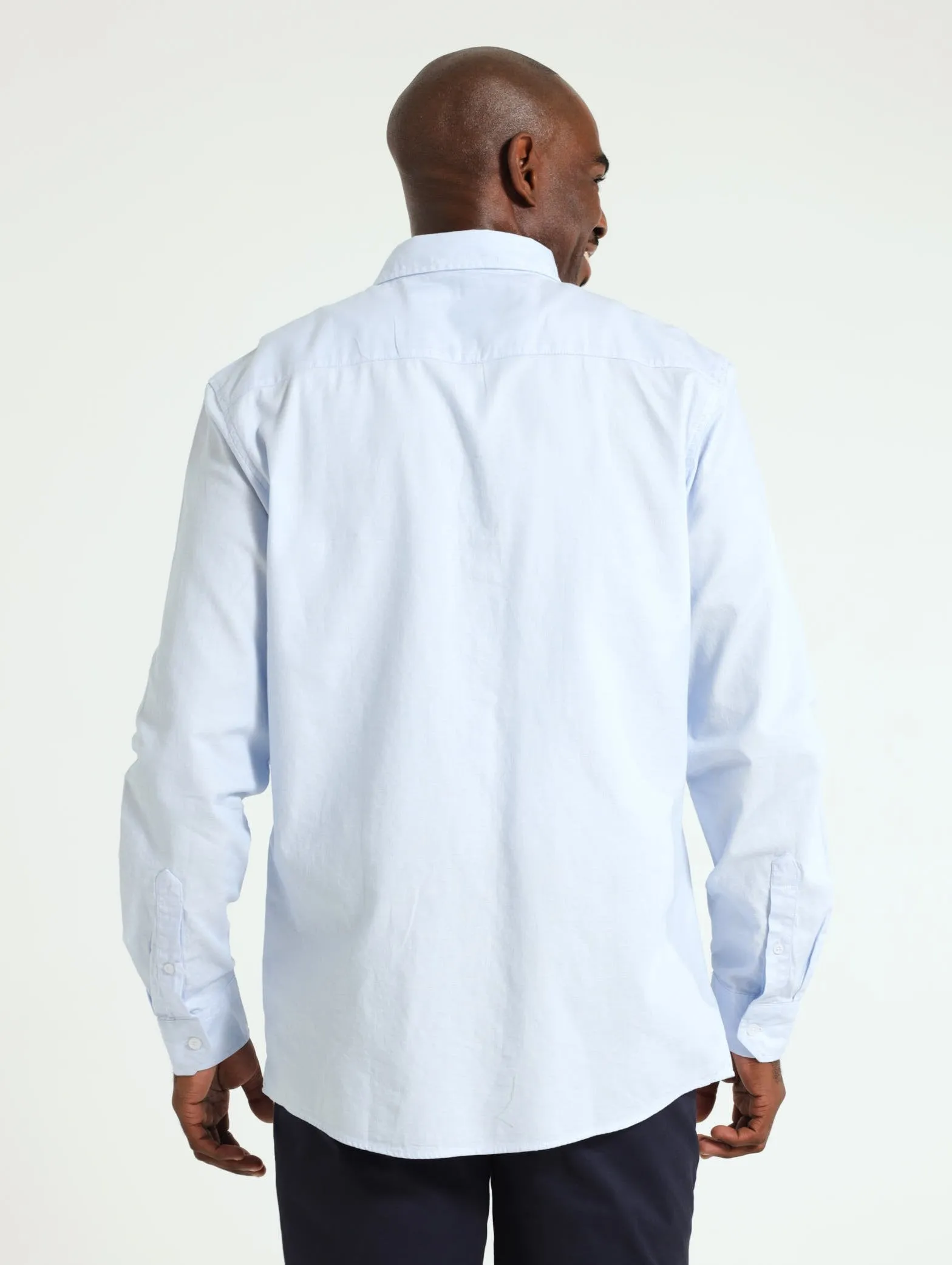 Long Sleeve Plain Dobby Shirt - Blue sold by Edgars product image thumbnail 3