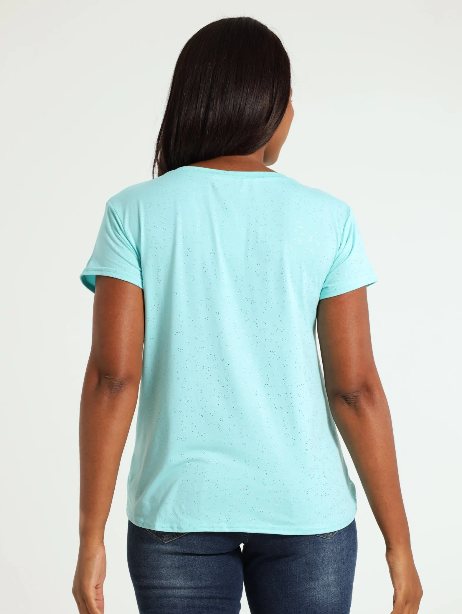 Knot Front Foil Tee - Turquoise sold by Edgars product image thumbnail 3