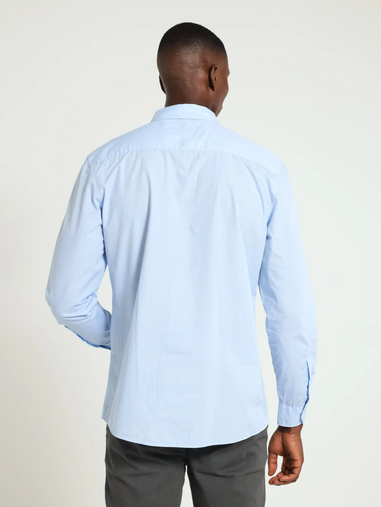 Long Sleeve Mini Print Shirt - Blue sold by Edgars product image thumbnail 3