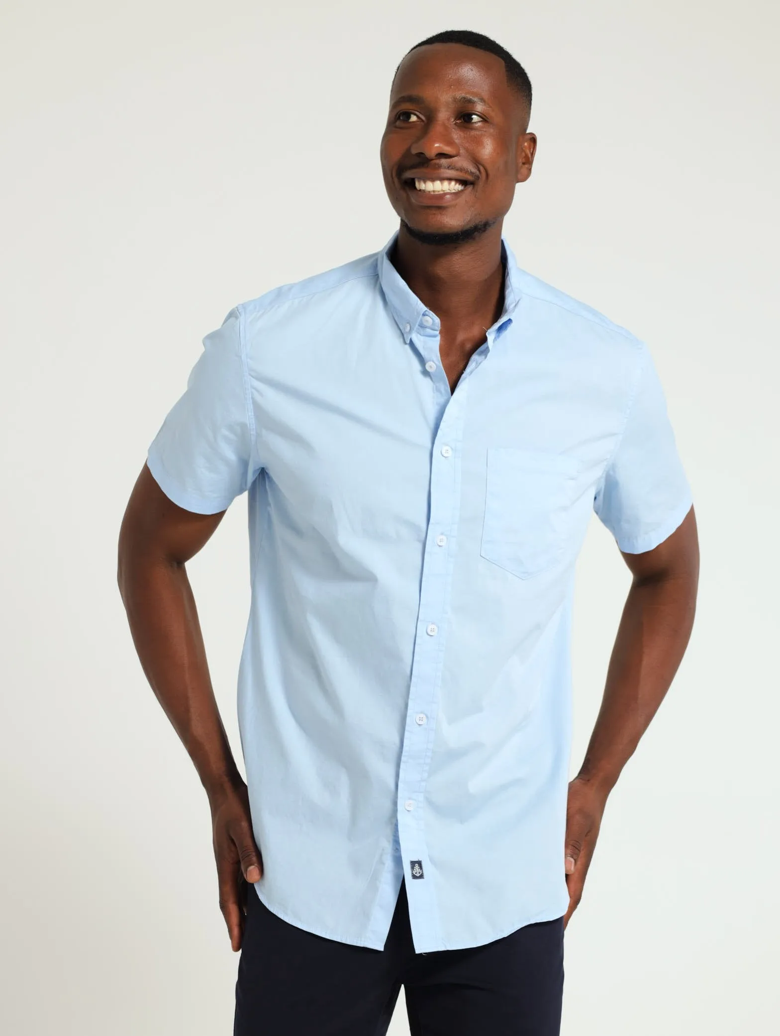 Poplin Shirt - Light Blue sold by Edgars