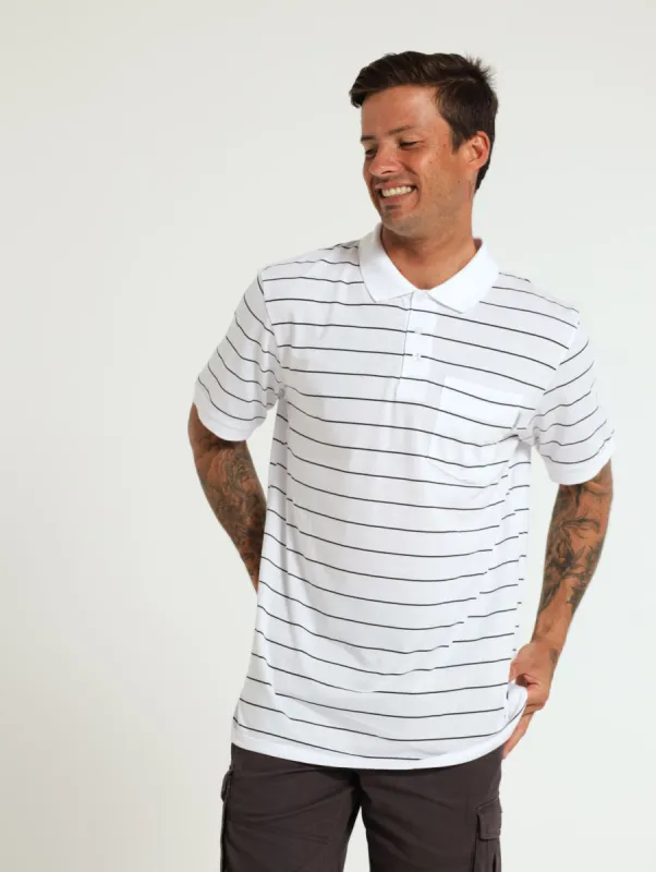 Stripe Golfer - White sold by Edgars