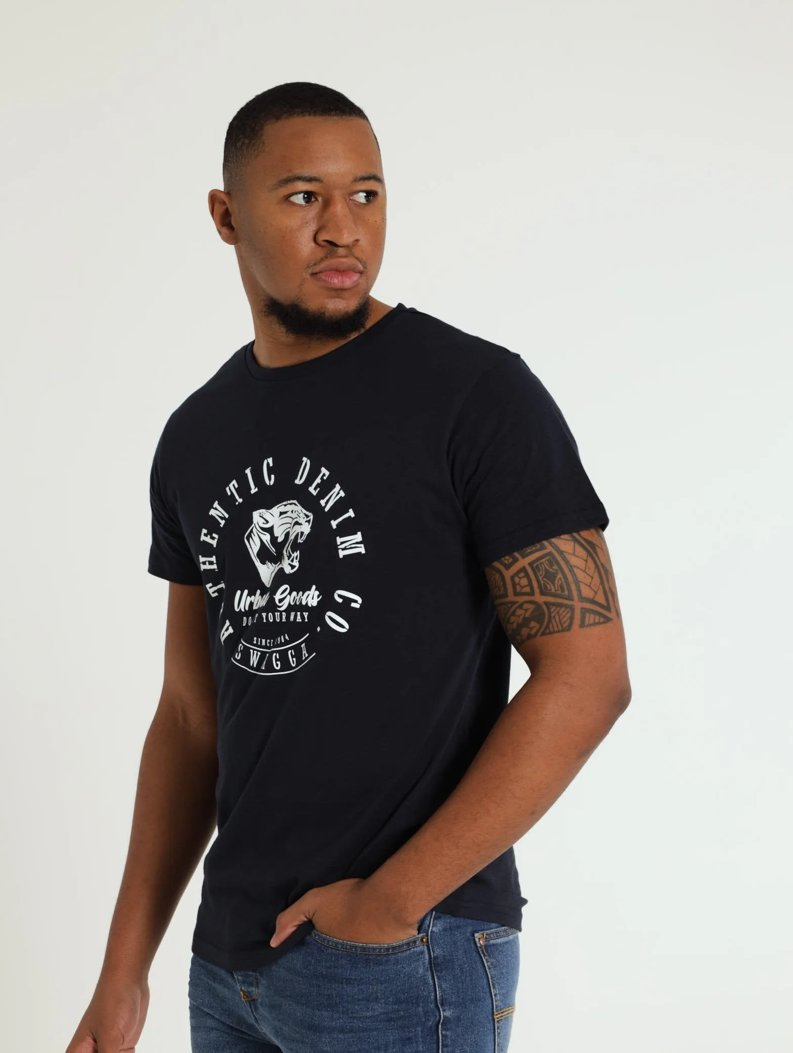 Basic Print Tee - Navy sold by Edgars product image thumbnail 2