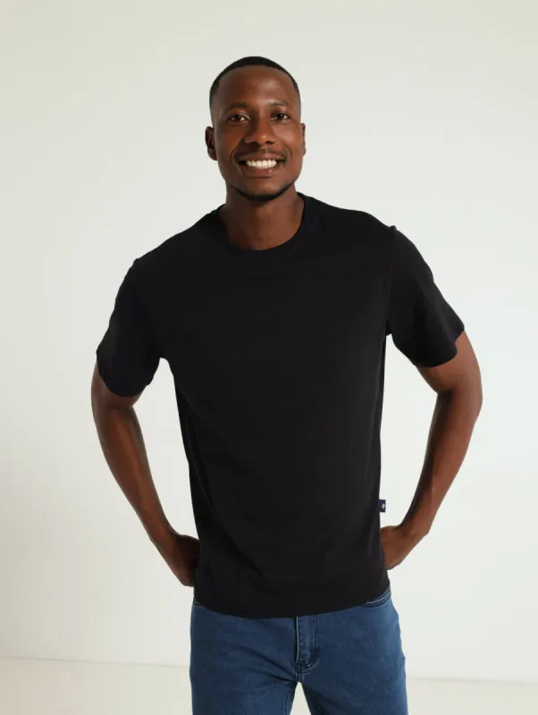 Basic Crew Neck Tee - Black sold by Edgars