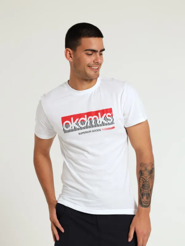 Basic Print Tee - White sold by Edgars 