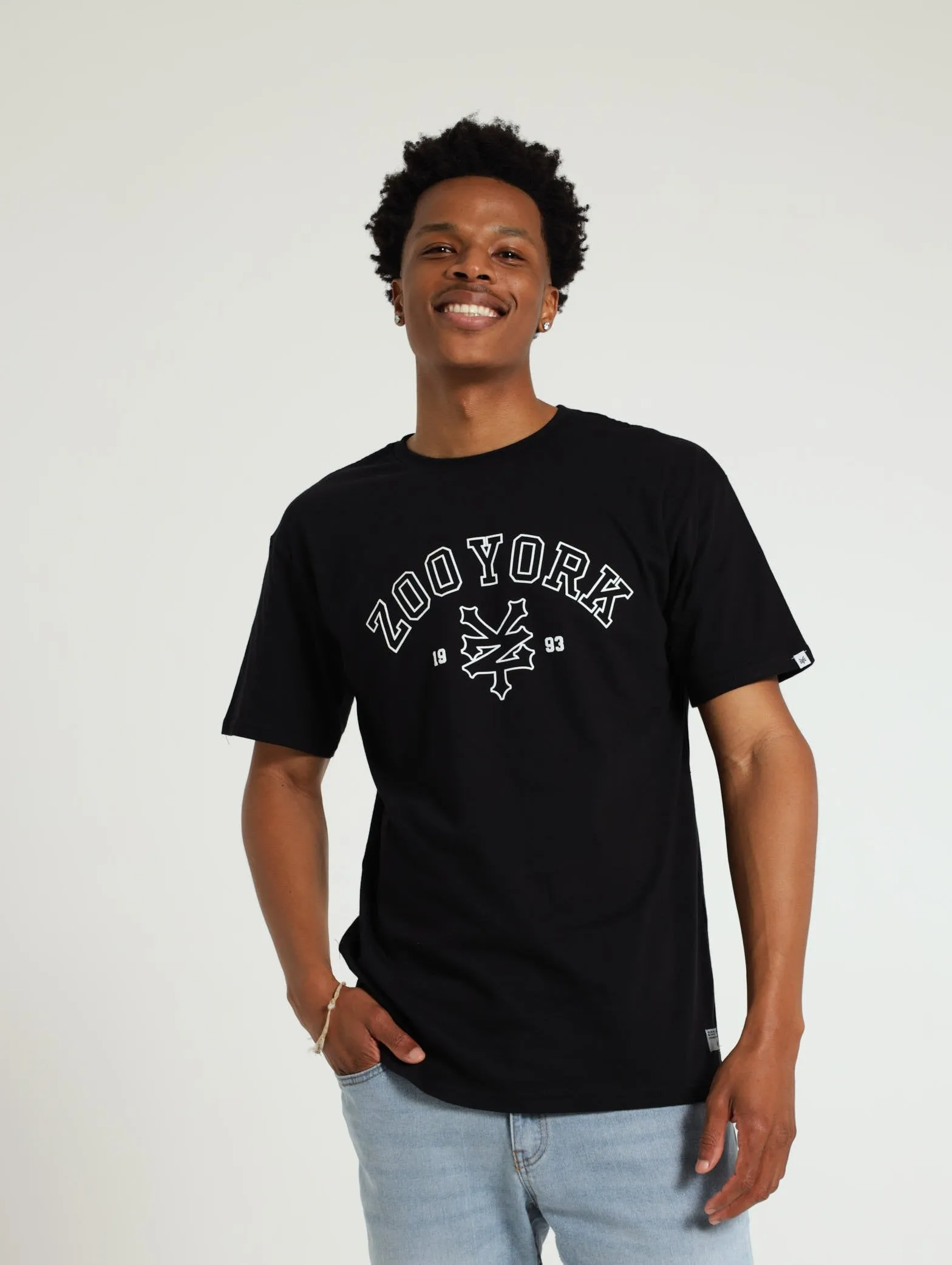 Basic Chest Print Top - Black sold by Edgars