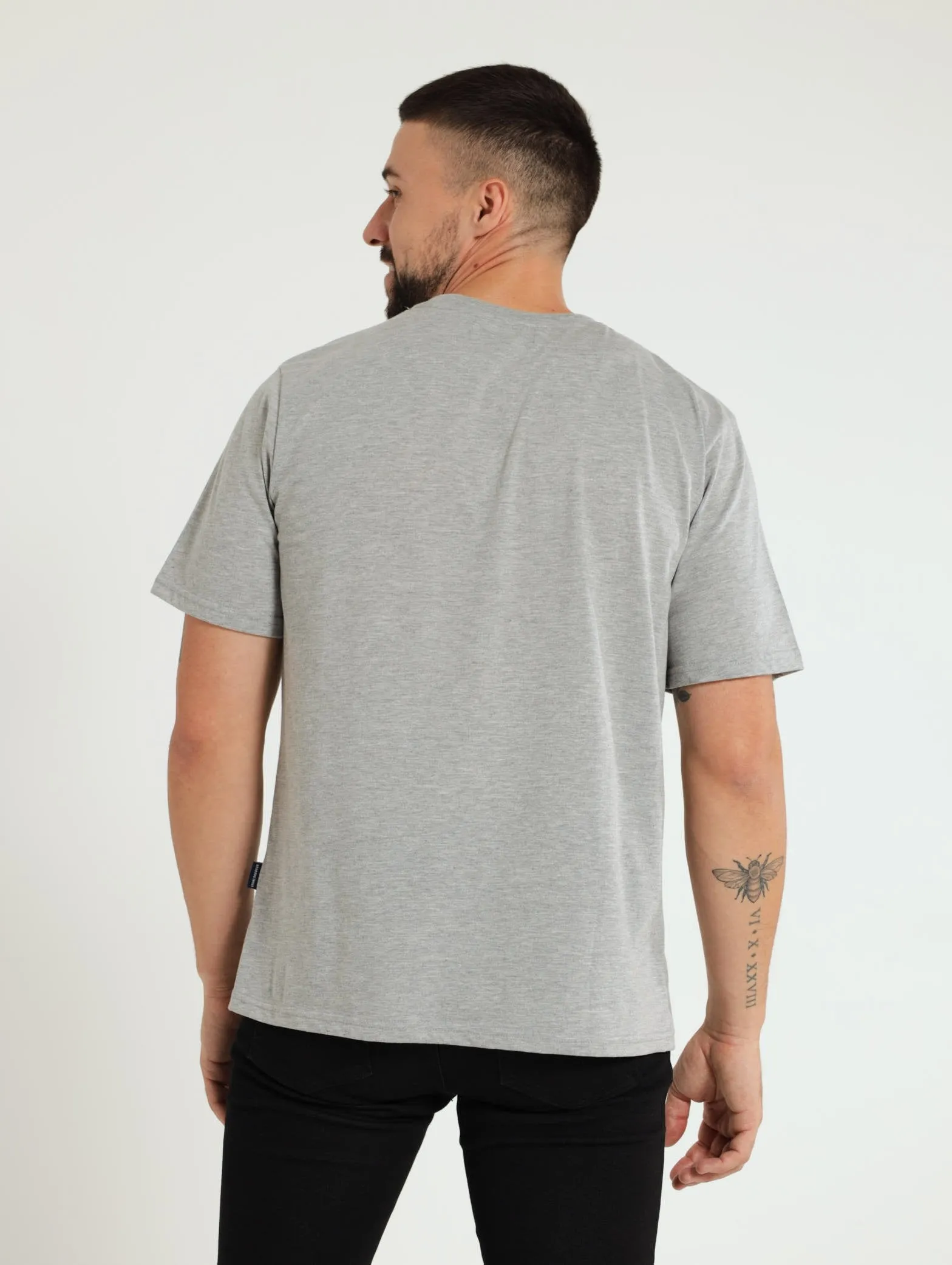Basic Crew Neck Tee - Grey Melange sold by Edgars product image thumbnail 3