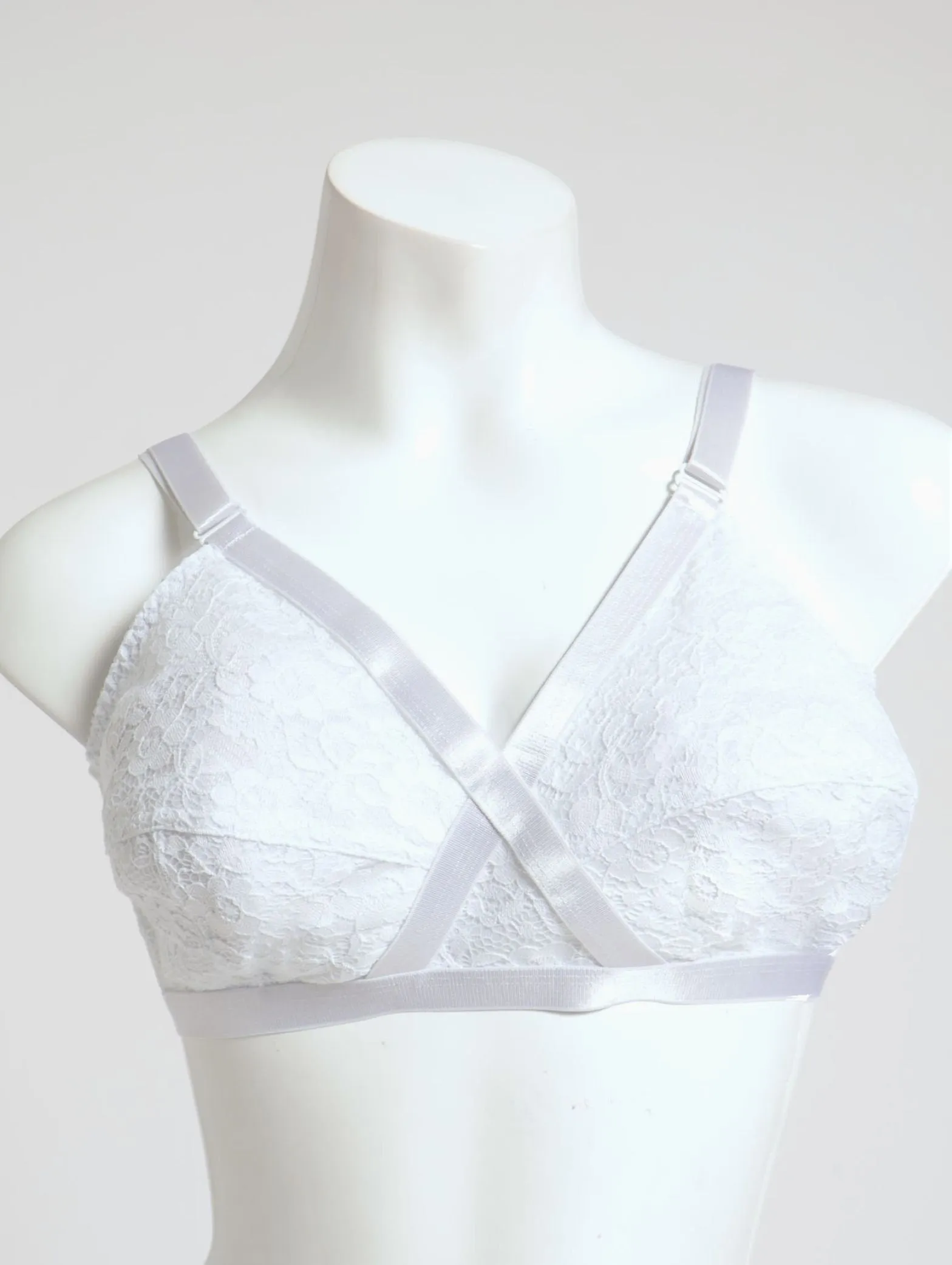 2 Pack Lace Cross Your Heart Bra - White/Beige sold by Edgars product image thumbnail 2