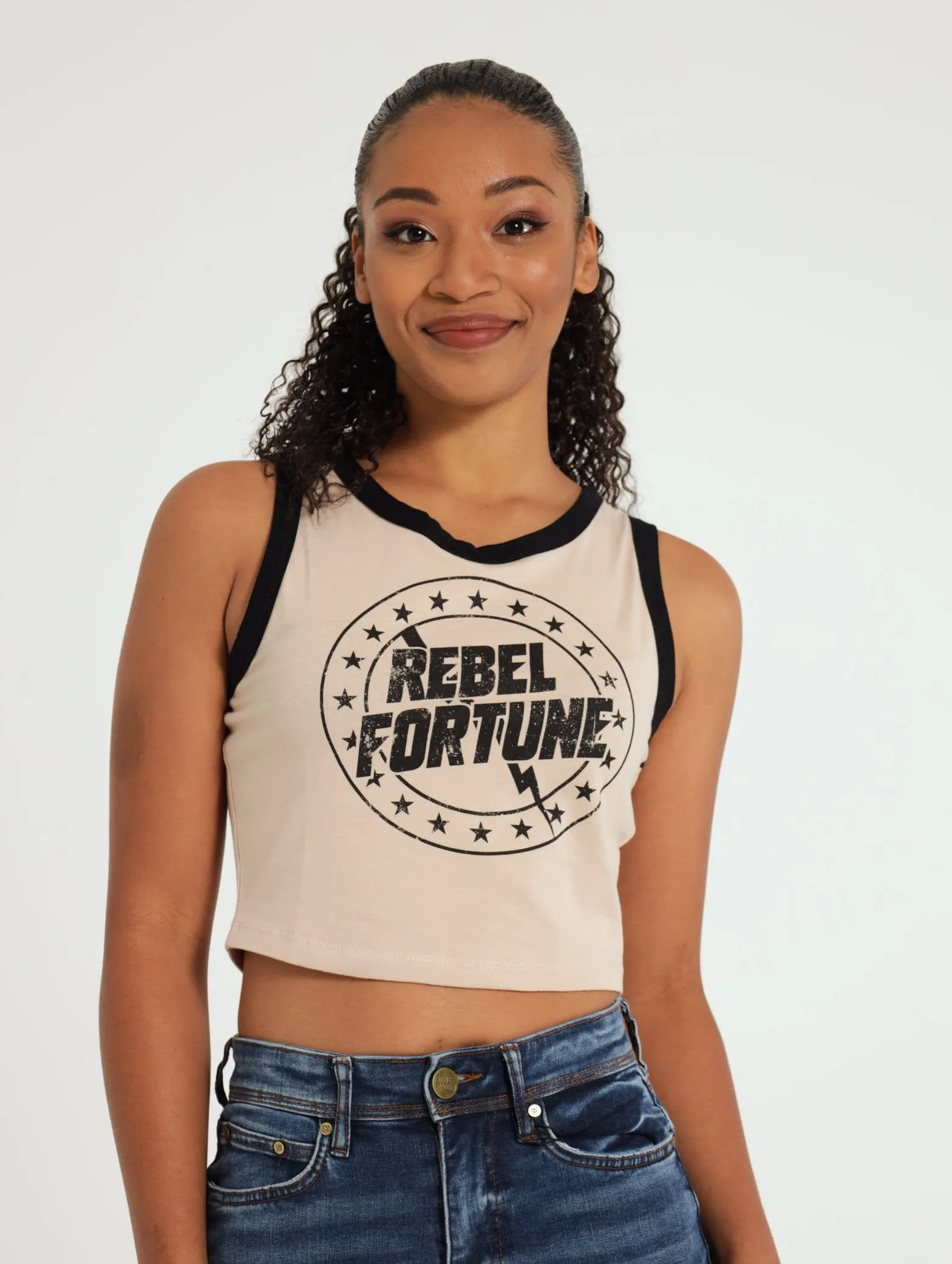 Rebel Fortune Ringer Tank Top - Nude sold by Edgars