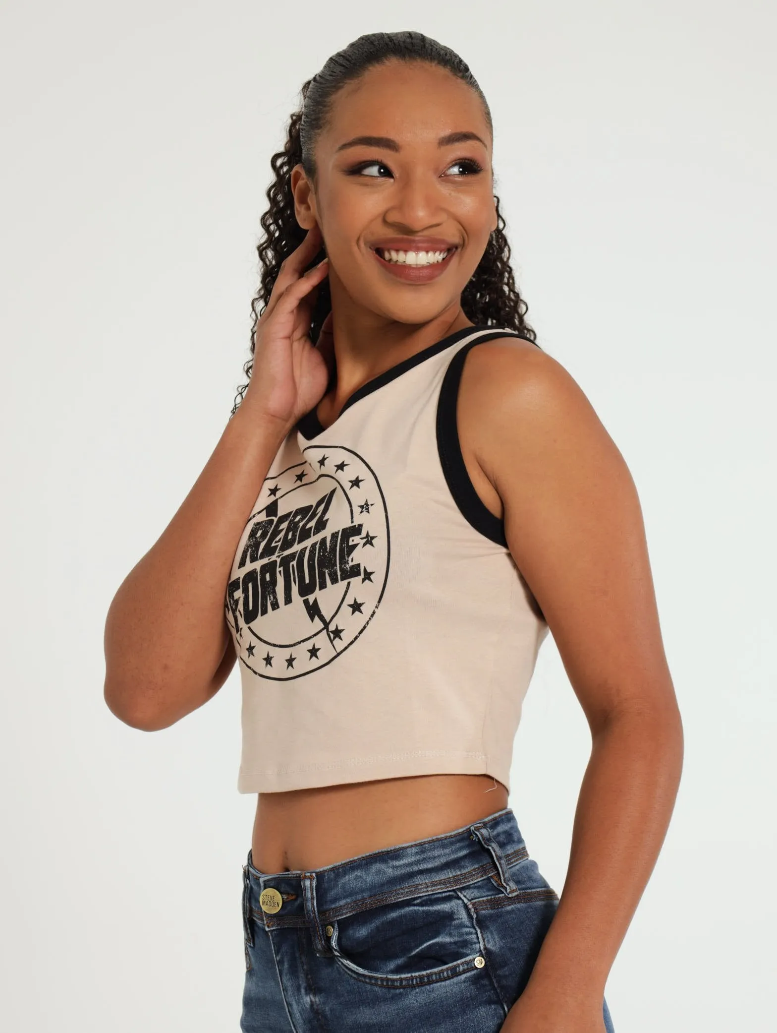 Rebel Fortune Ringer Tank Top - Nude sold by Edgars product image thumbnail 2