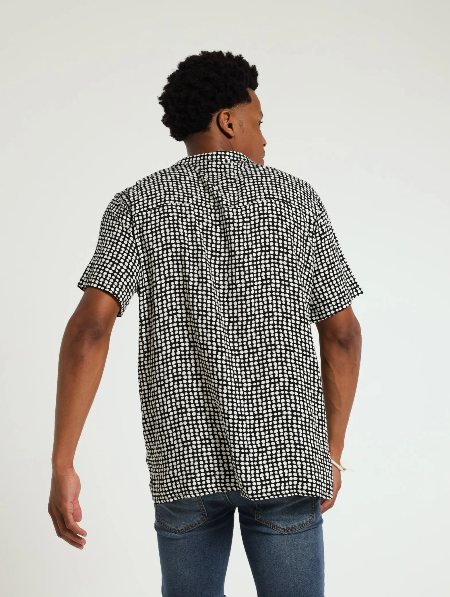 Viscose Spot Shirt - Black/White sold by Edgars product image thumbnail 3