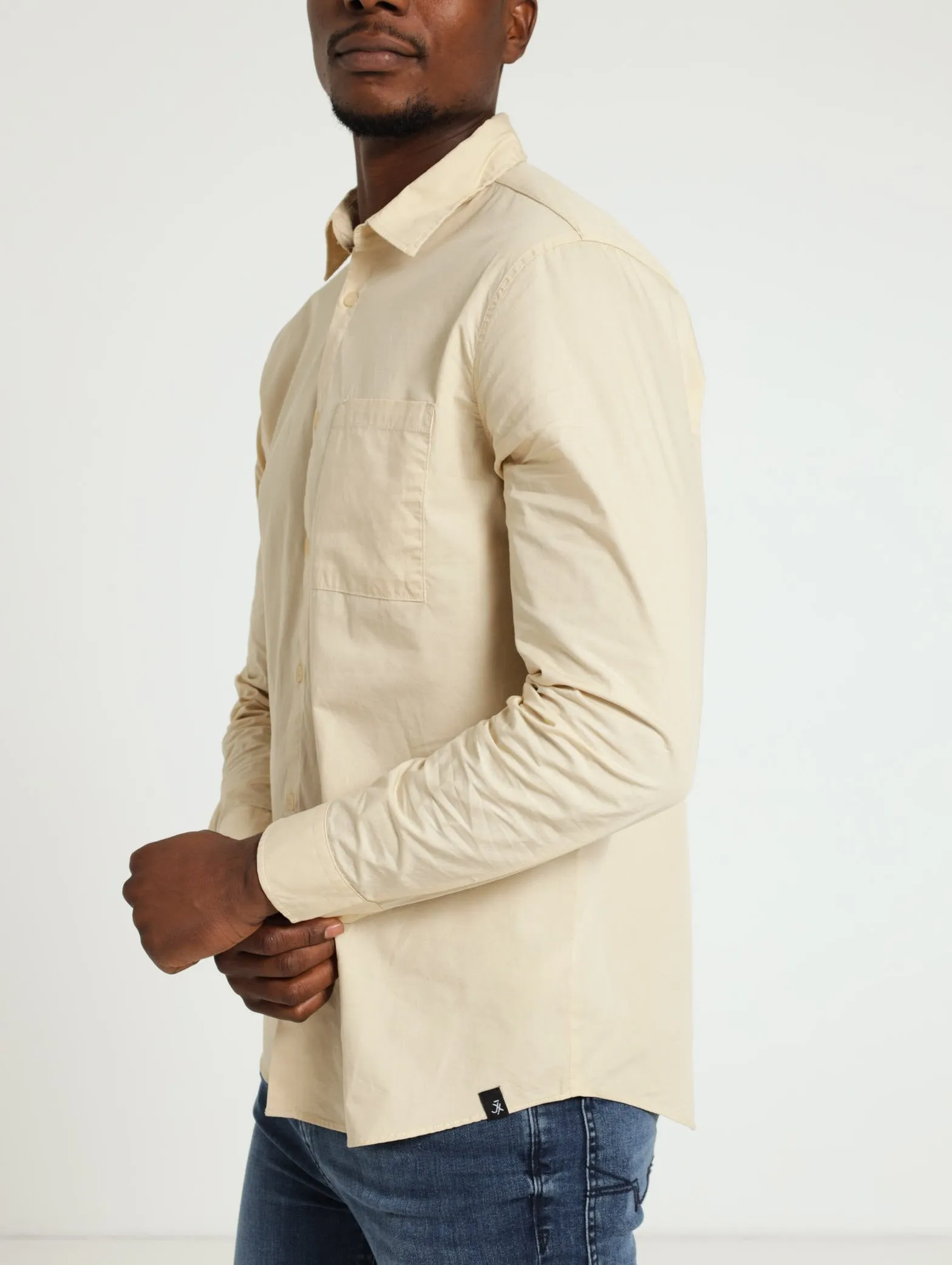 Long Sleeve Washed Shirt - Light Stone sold by Edgars product image thumbnail 2