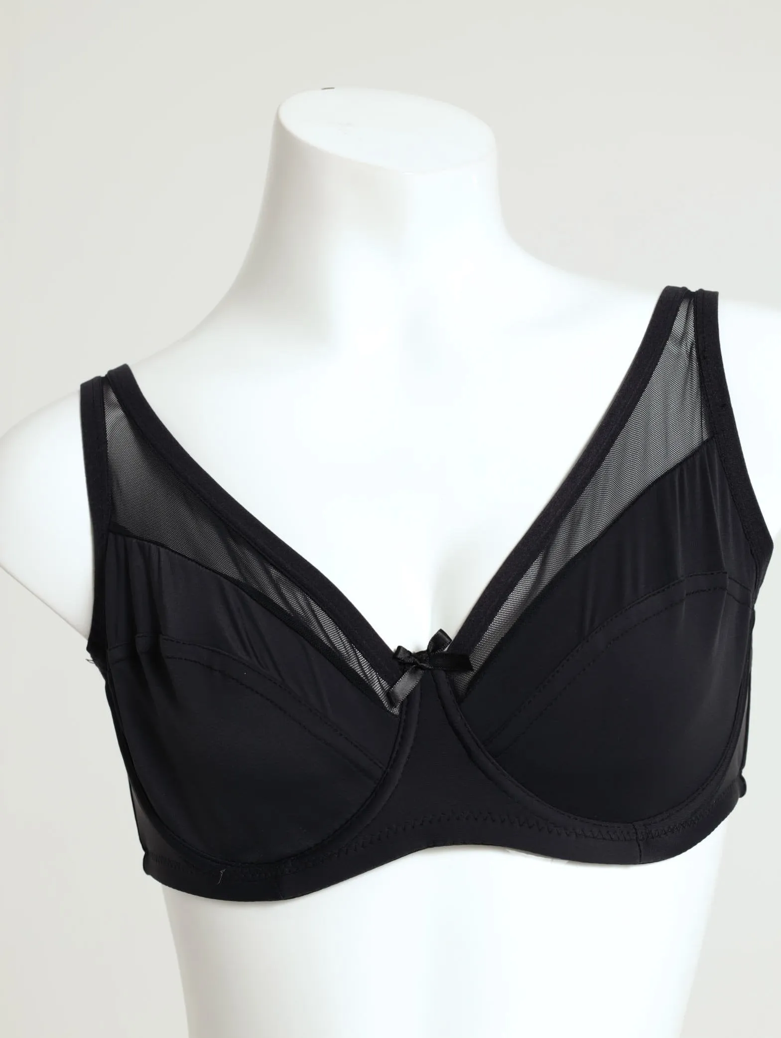 Minimiser Bra With Mesh Trim - Black sold by Edgars