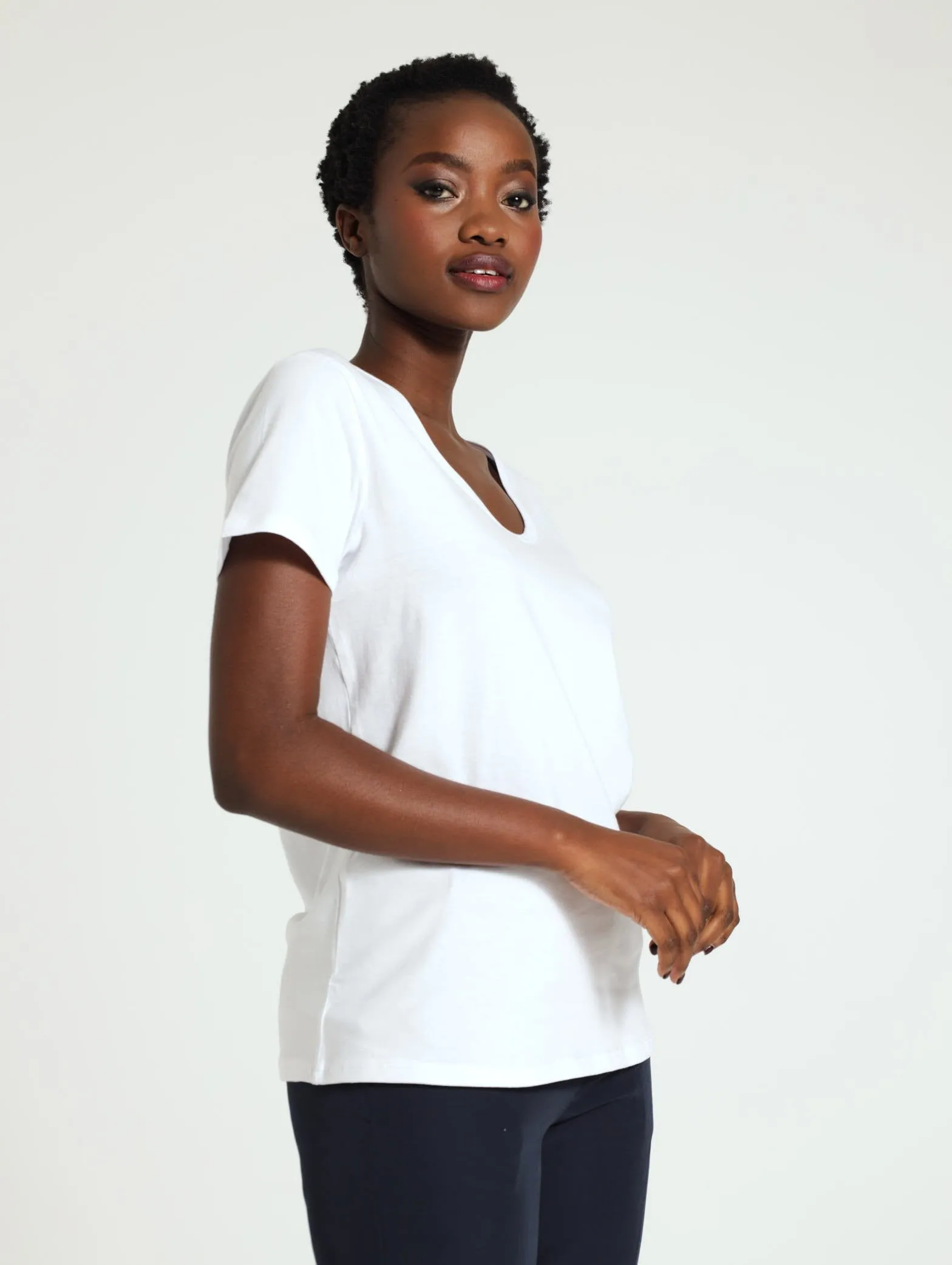 Voop Neck Stretch Tee - White sold by Edgars product image thumbnail 2