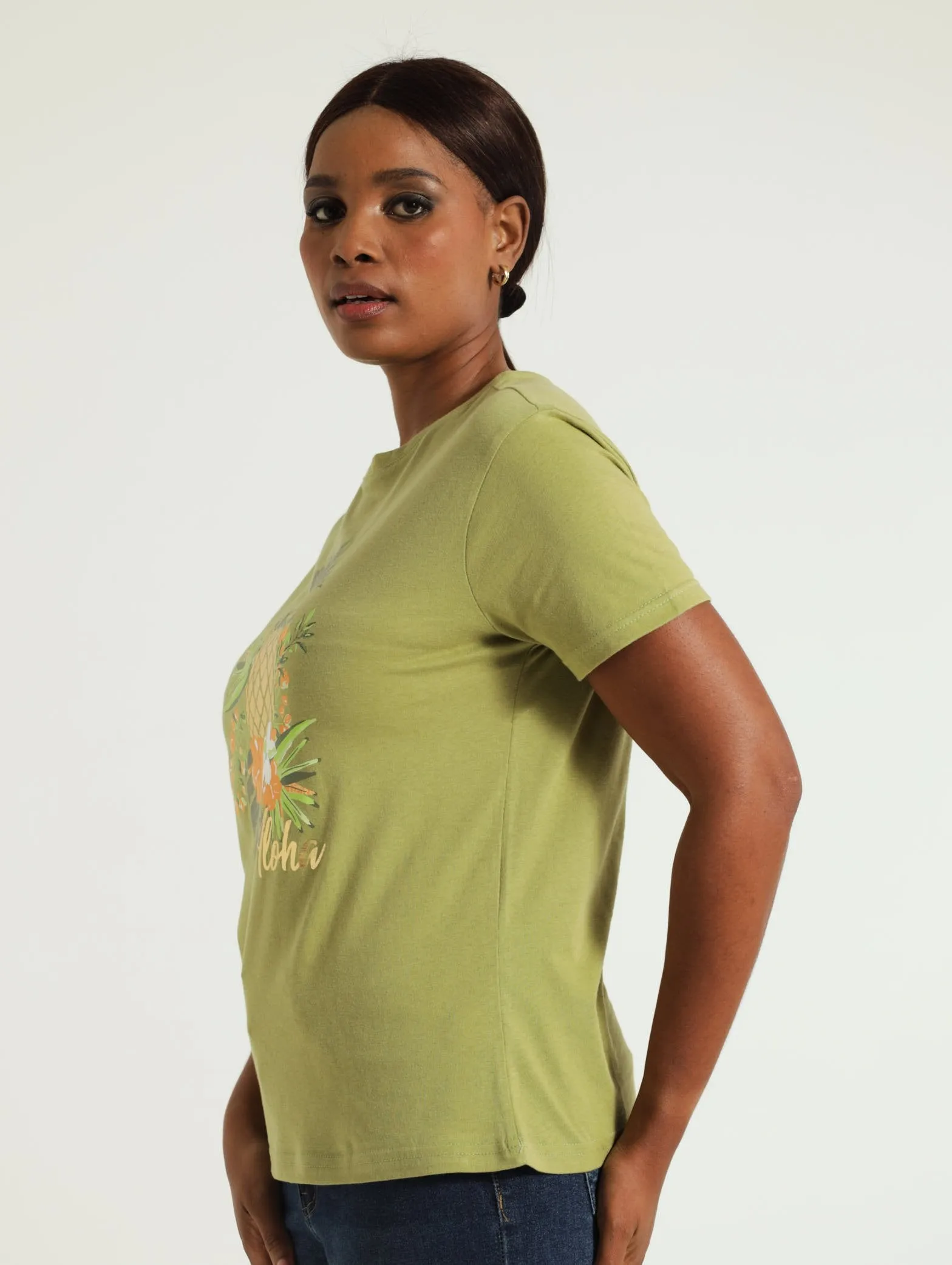 Aloha Pineapple Regular Tee - Sage sold by Edgars product image thumbnail 2