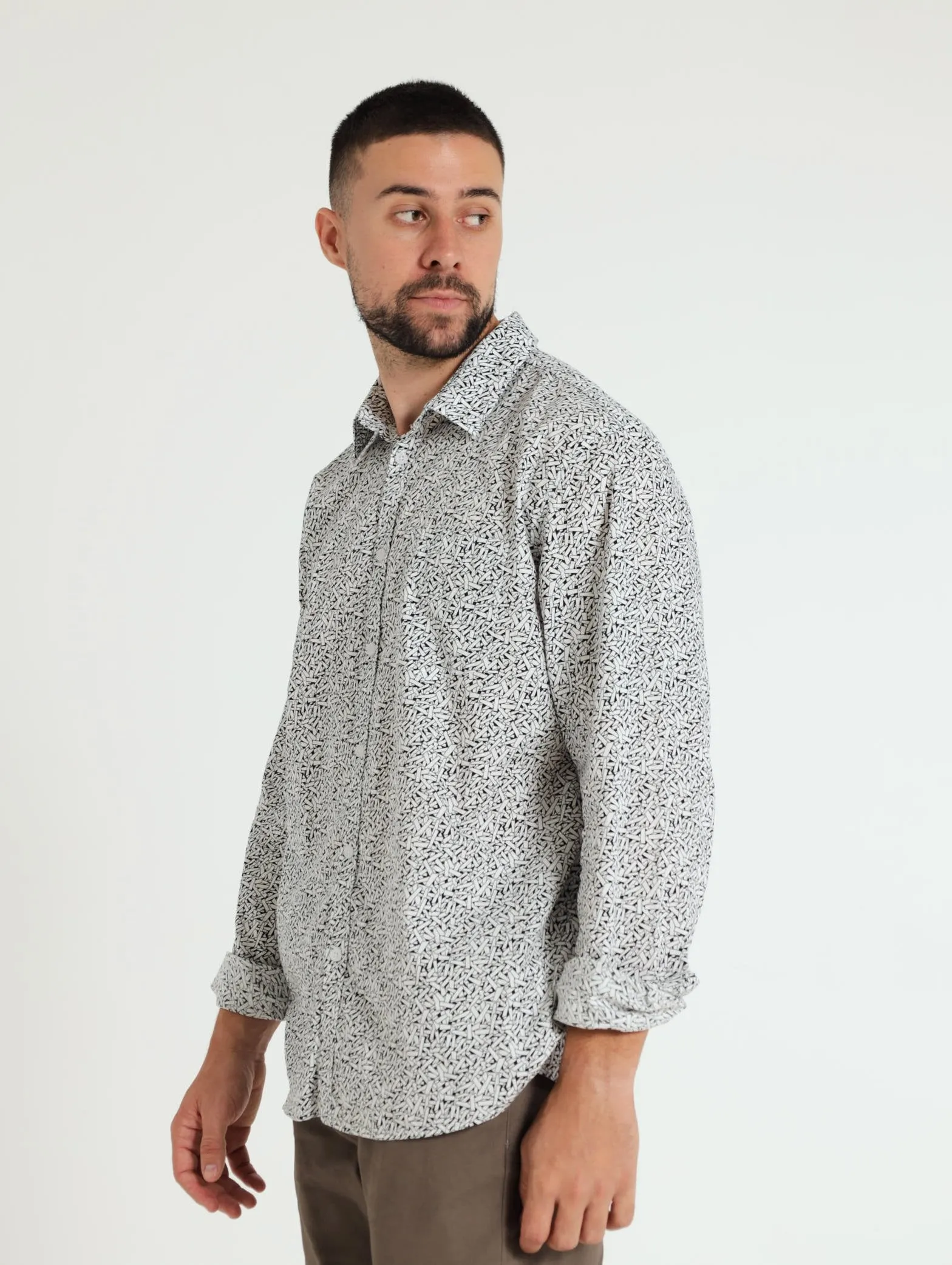 Long Sleeve Print Shirt - White sold by Edgars product image thumbnail 2