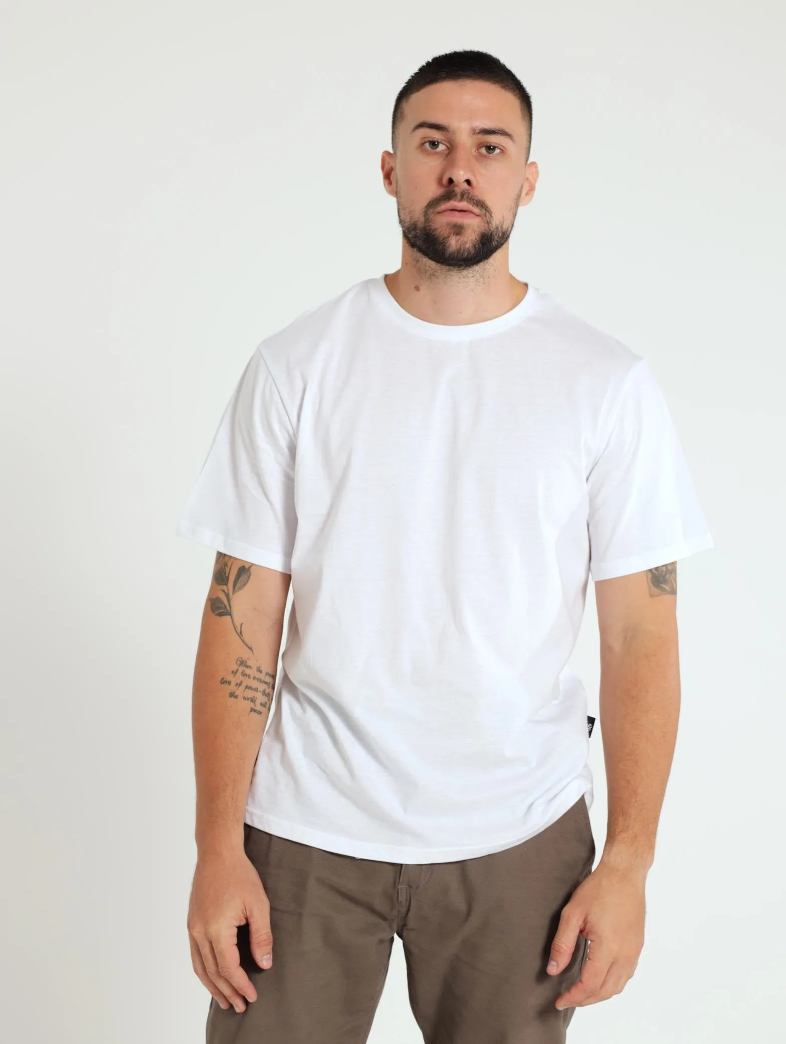 Basic Crew Neck Tee - White sold by Edgars