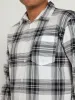 Long Sleeve Check Woven Shirt  - White/Black sold by Edgars 