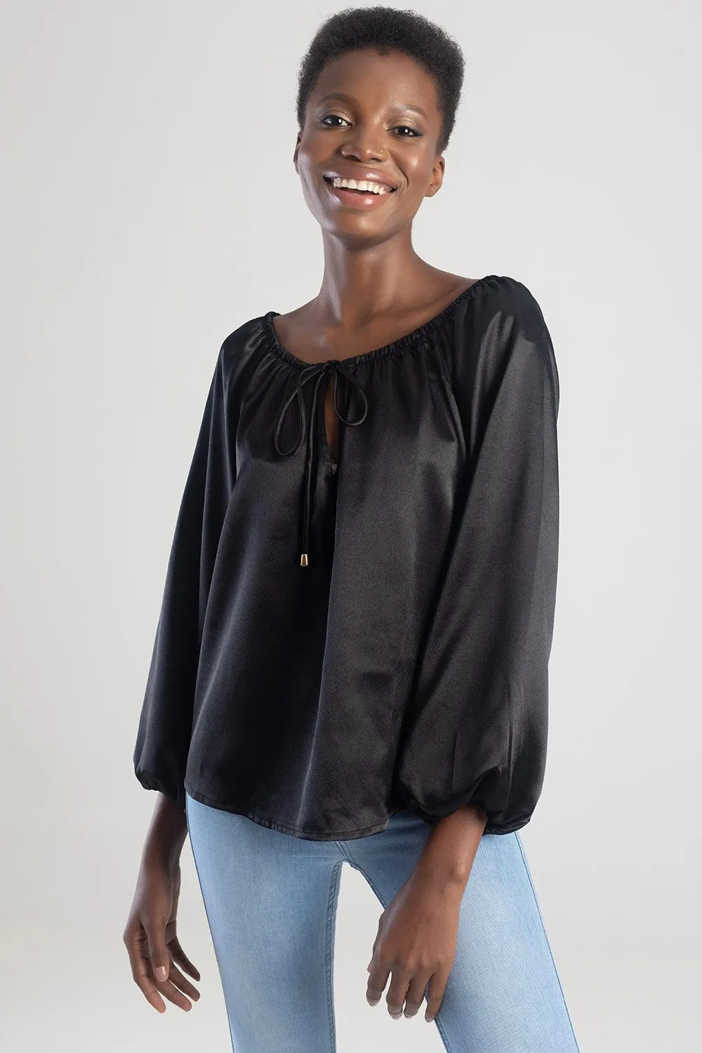 Blouse With Elasticated Neckline - Black sold by Edgars product image thumbnail 2