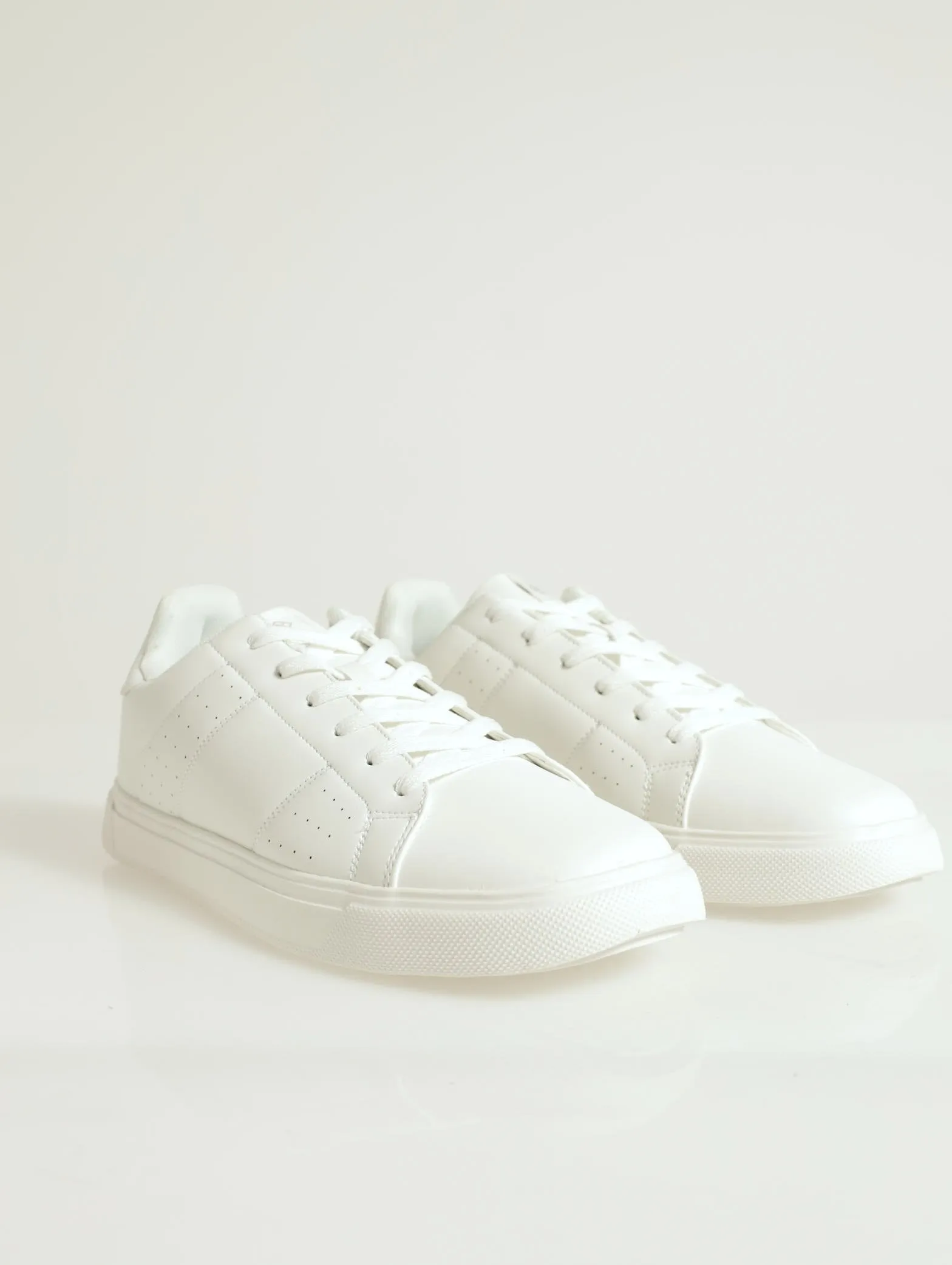 Keller Basic Pu Lace-Up Sneaker - White sold by Edgars
