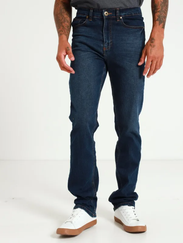 Straight Fit Denim Jeans - Dark Blue sold by Edgars 