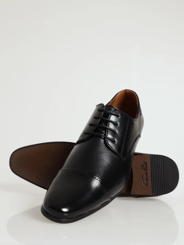 Plain Toe Cap With Punched Detail Shoe - Black sold by Edgars 