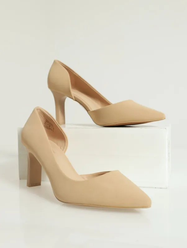 Ninaa Pointed Toe Stiletto Heel - Beige sold by Edgars 