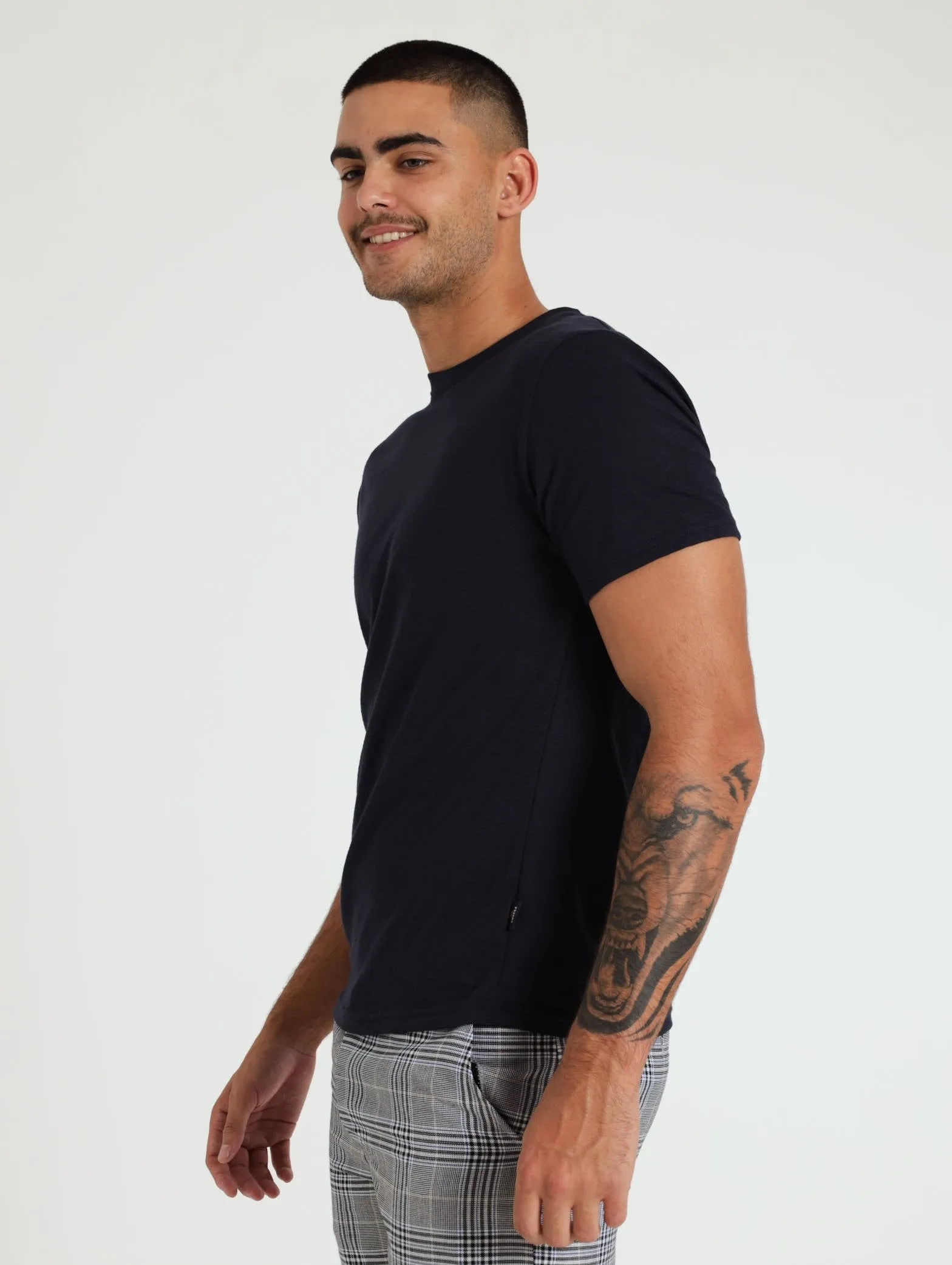 Jacquard Pattern Hex Tee - Navy sold by Edgars  product image thumbnail 4