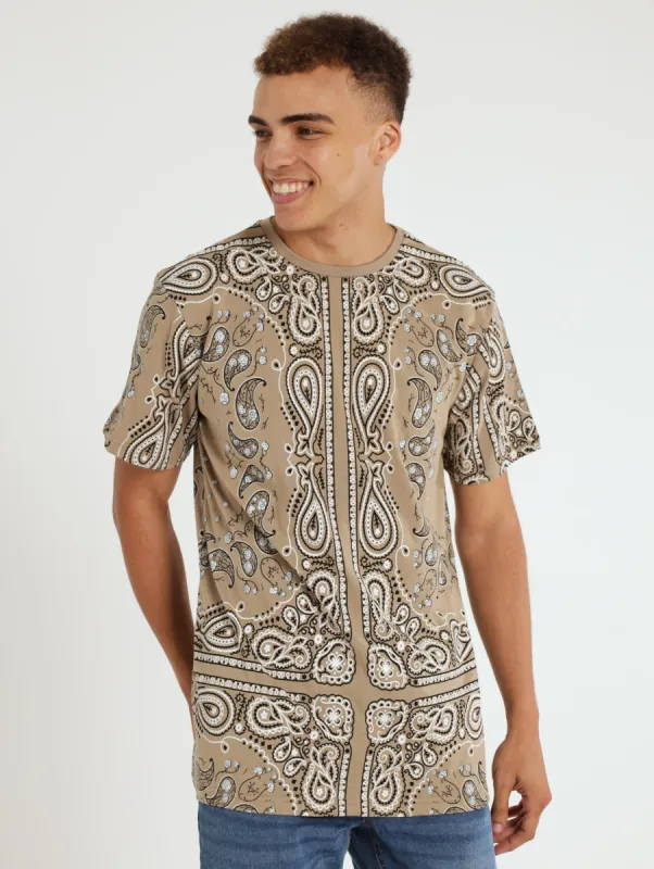 Rotary Banadana Print Tee - Stone sold by Edgars 