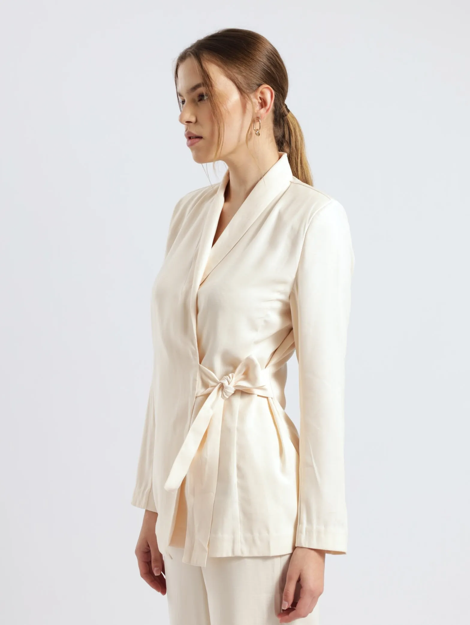 Unlined Wrap Blazer Jacket - Stone sold by Edgars product image thumbnail 2