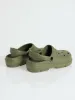 Chunky Moulded Clog - Olive (Vicky Check) sold by Edgars