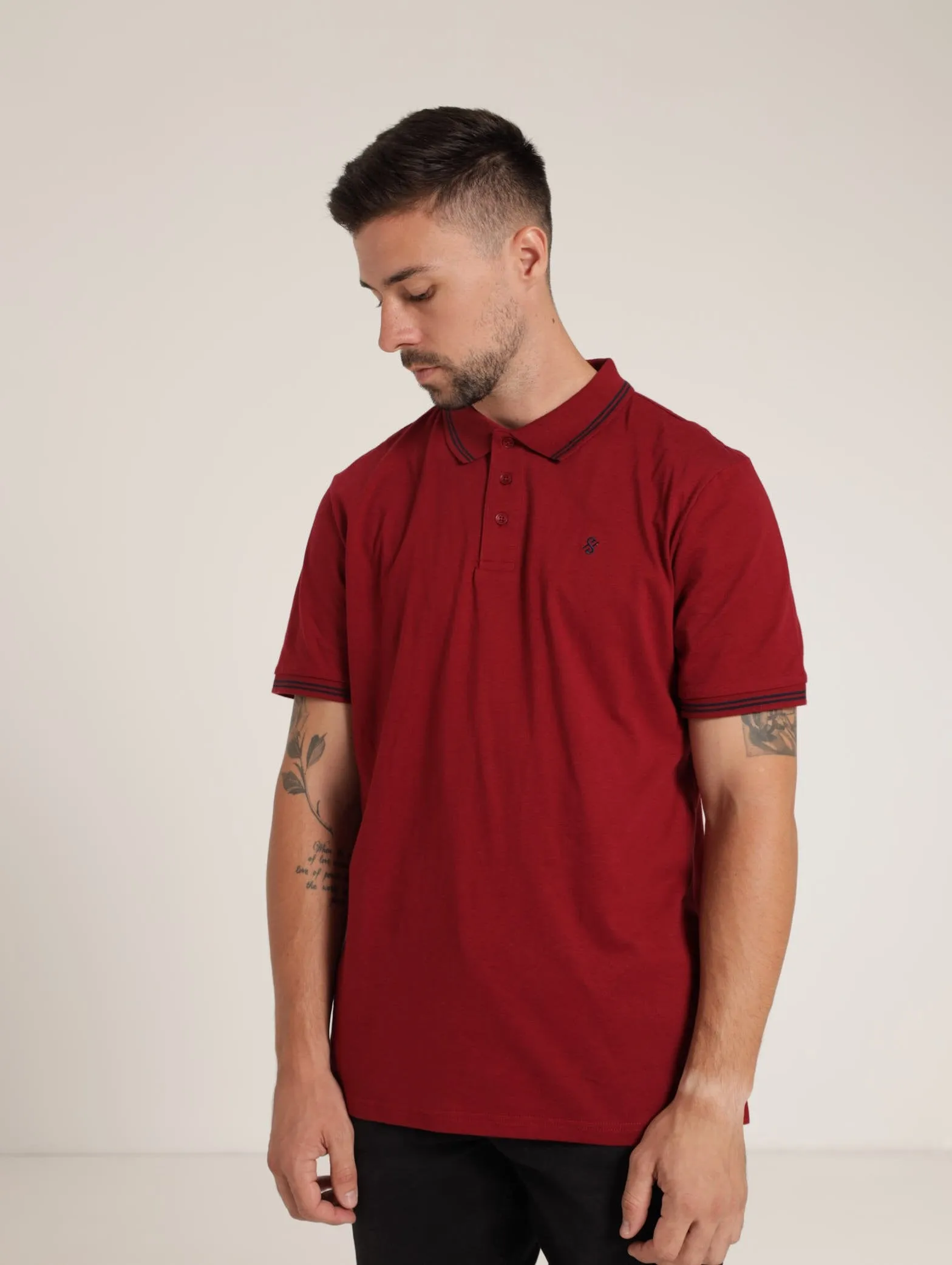 Single Jersey Golfer - Deep Red sold by Edgars