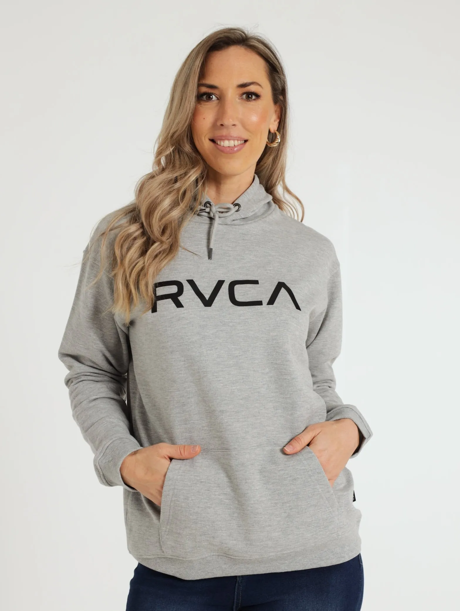 Big RVCA Hoodie - Grey sold by Edgars