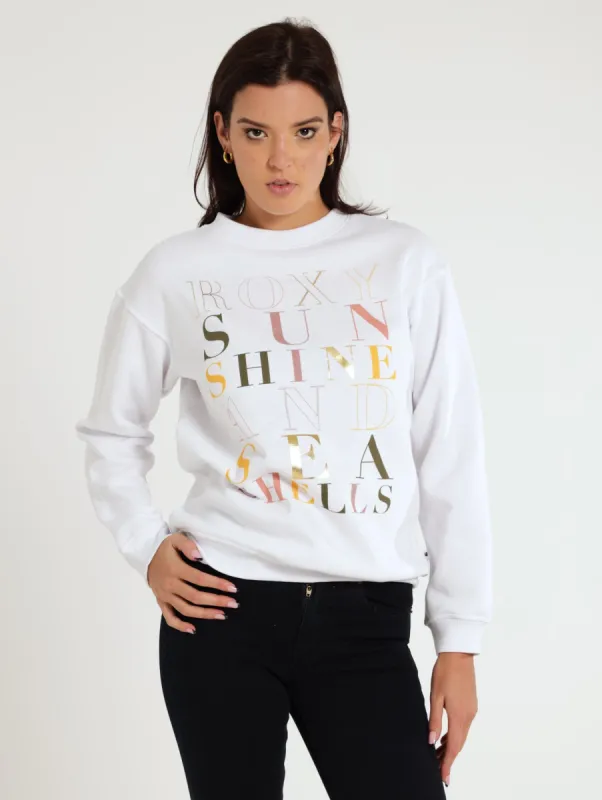 Crystal Vision Crew Sweater - White sold by Edgars 