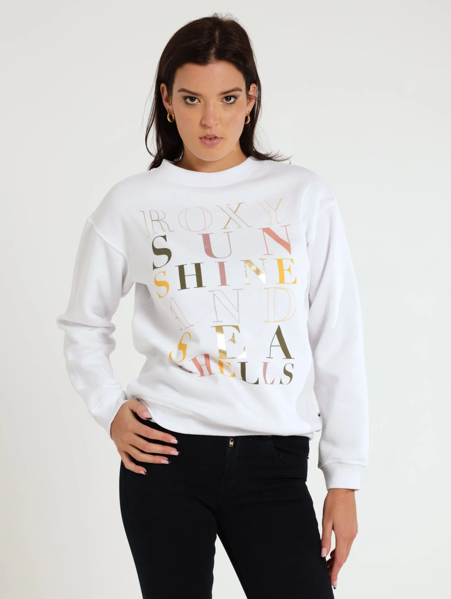 Crystal Vision Crew Sweater - White sold by Edgars