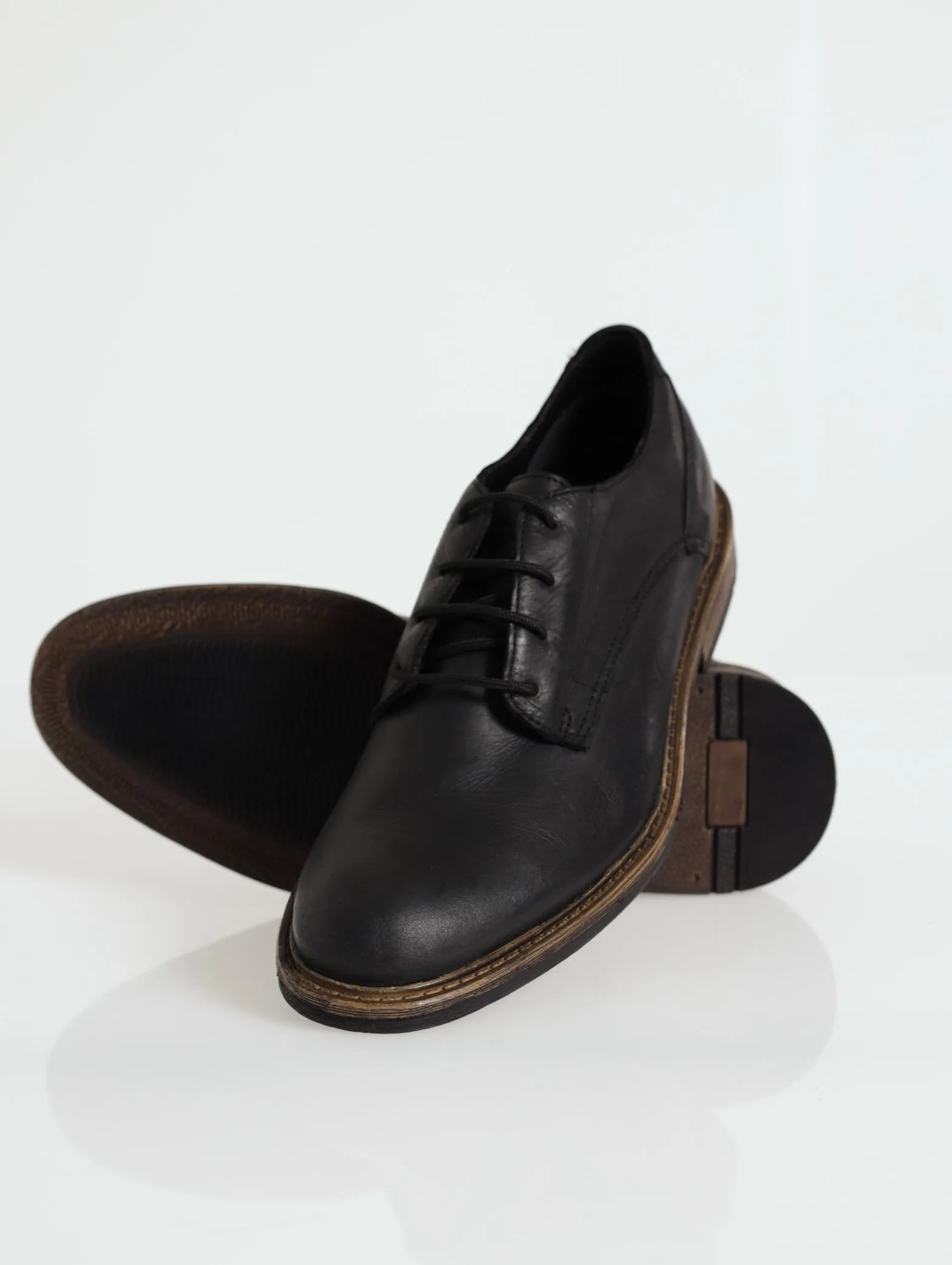 Jump Lace Up Derby Shoe - Black sold by Edgars