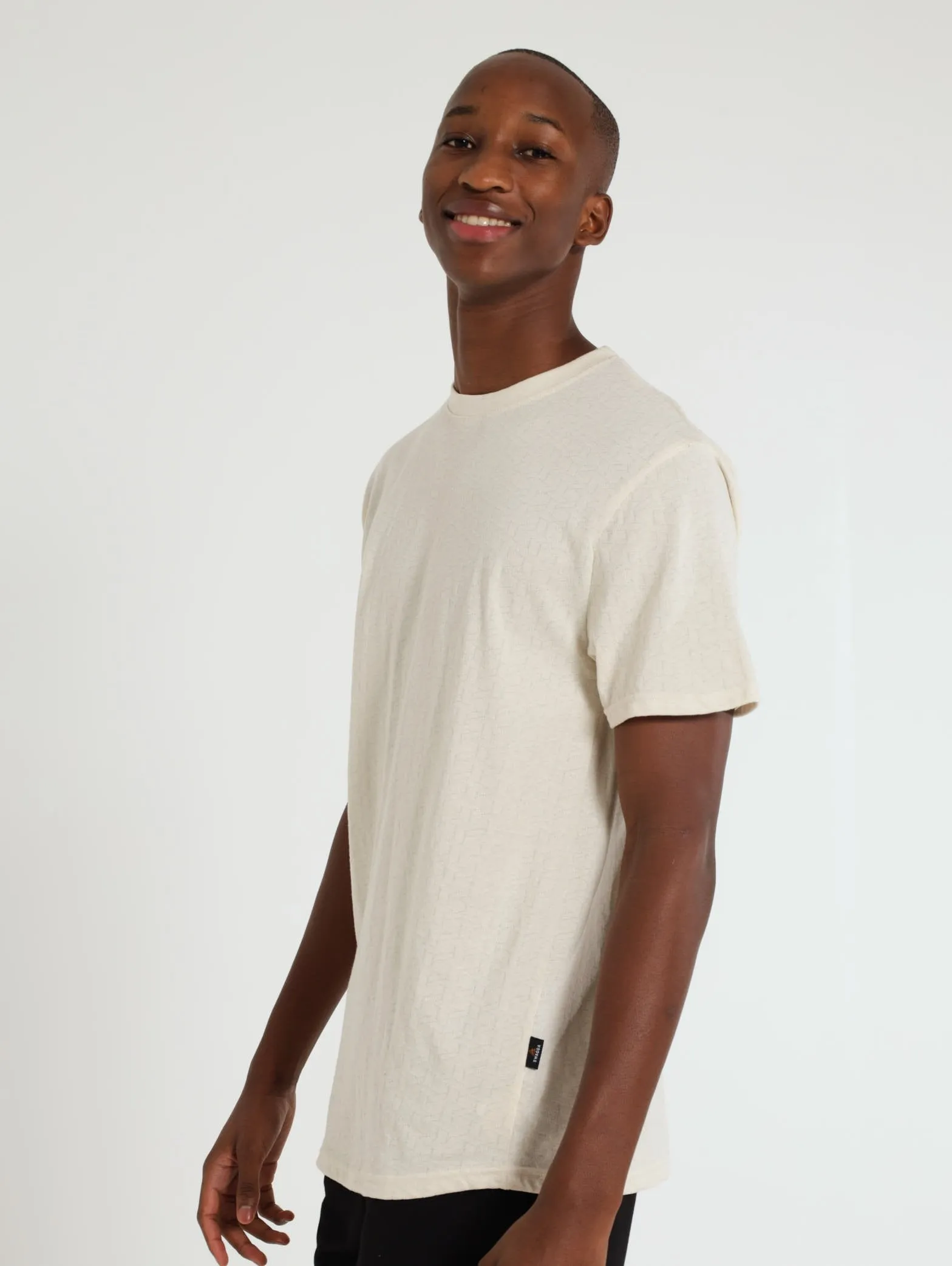 Jacquard Pattern Hex Tee - Cream sold by Edgars product image thumbnail 2